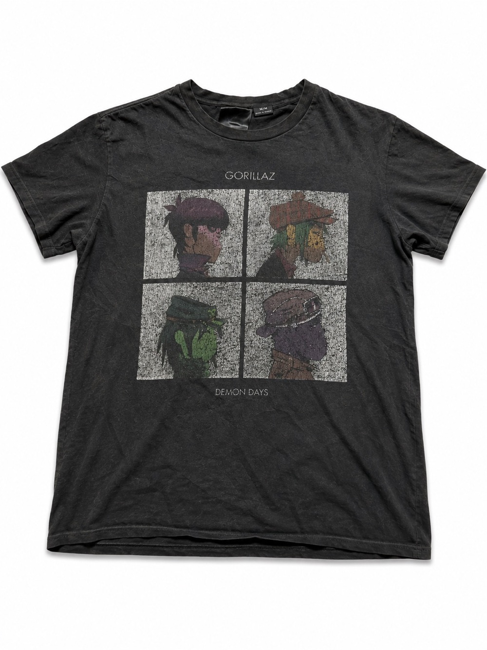 Gorillaz Demon Days Mens Medium Dark Gray Graphic Tee Band Shirt Short Sleeve